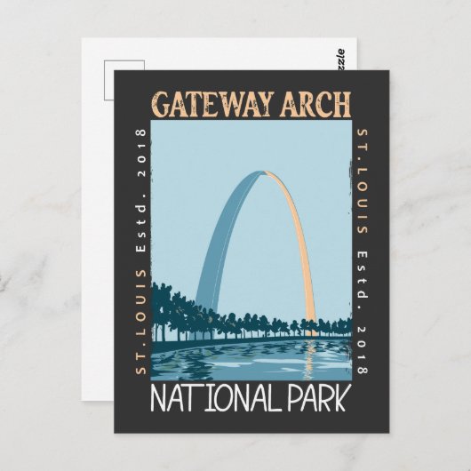 Gateway Arch Nationalpark erschüttert Postkarte (Vorne/Hinten)