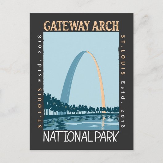 Gateway Arch Nationalpark erschüttert Postkarte (Vorderseite)
