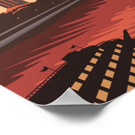 Gateway Arch Nationalpark Illustration Art Poster (Ecke)