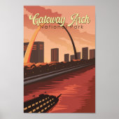 Gateway Arch Nationalpark Illustration Art Poster (Vorne)