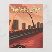 Gateway Arch Nationalpark Illustration Art Postkarte (Vorderseite)