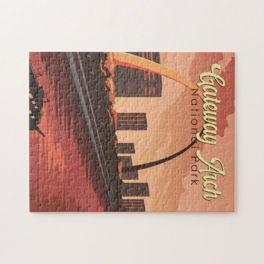 Gateway Arch Nationalpark Illustration Art Puzzle (Horizontal)