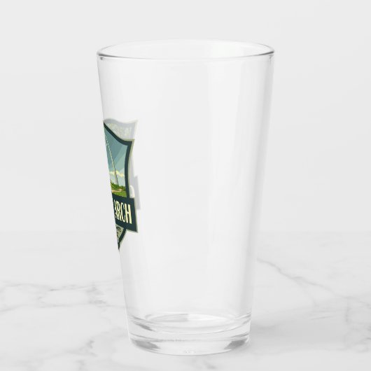 Gateway Arch Nationalpark Illustration Retro Art Glas (Links)