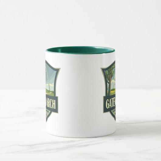 Gateway Arch Nationalpark Illustration Retro Art Tasse (Zentrum)