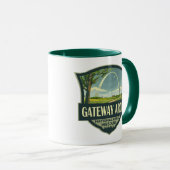 Gateway Arch Nationalpark Illustration Retro Art Tasse (VorderseiteRechts)