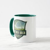 Gateway Arch Nationalpark Illustration Retro Art Tasse (Vorderseite Links)
