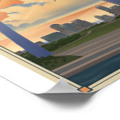 Gateway Arch Nationalpark Litho Artwork Poster (Ecke)