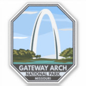 Gateway Arch Nationalpark Missouri Aufkleber (Vorderseite)