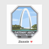 Gateway Arch Nationalpark Missouri Aufkleber (Blatt)