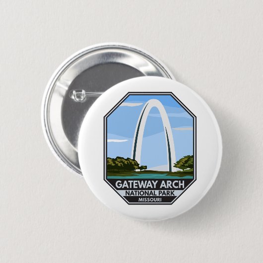 Gateway Arch Nationalpark Missouri Button (Vorne & Hinten)