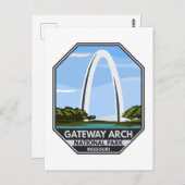 Gateway Arch Nationalpark Missouri Postkarte (Vorne/Hinten)