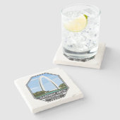 Gateway Arch Nationalpark Missouri Steinuntersetzer (Seitenansicht)