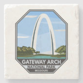 Gateway Arch Nationalpark Missouri Steinuntersetzer (Vorderseite)
