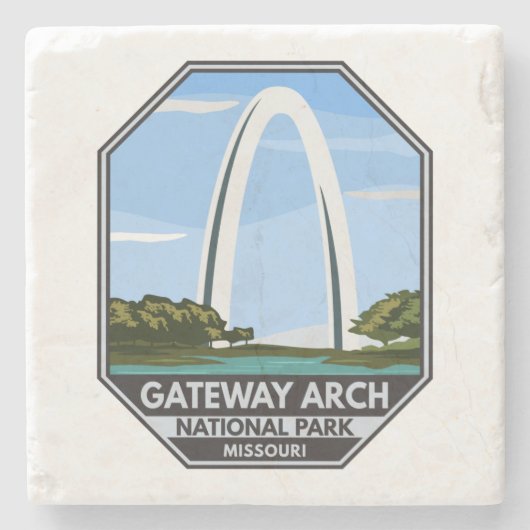 Gateway Arch Nationalpark Missouri Steinuntersetzer (Vorderseite)