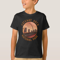 Gateway Arch Nationalpark Retro Distressed Circle
