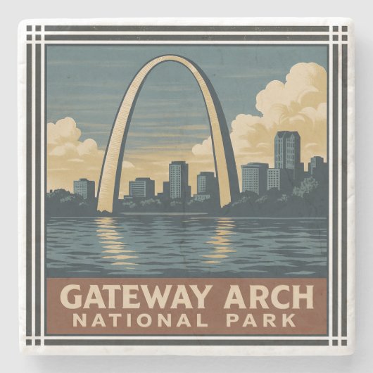 Gateway Arch Nationalpark Steinuntersetzer (Vorderseite)
