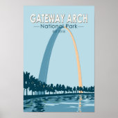 Gateway Arch Nationalpark Vintag Poster (Vorne)