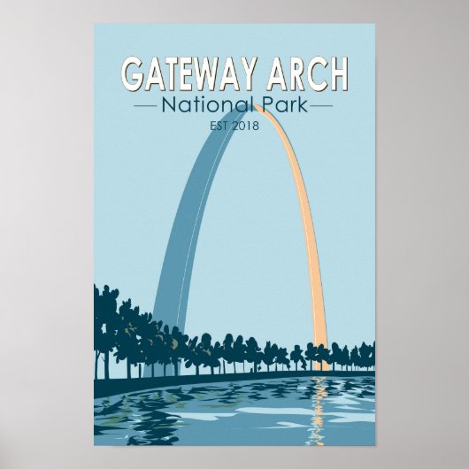 Gateway Arch Nationalpark Vintag Poster (Vorne)