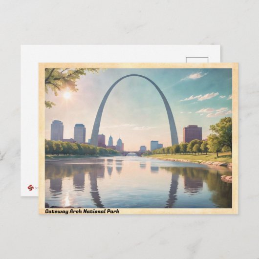 Gateway Arch Nationalpark Vintag Postkarte (Vorne/Hinten)