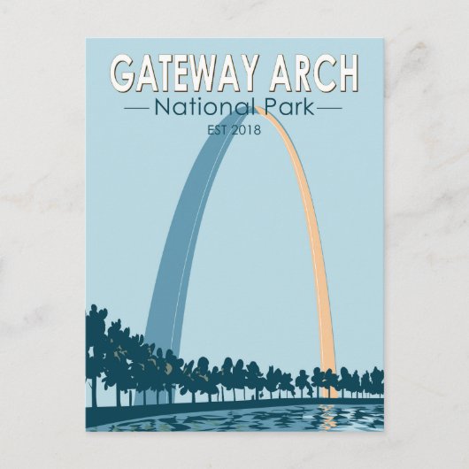 Gateway Arch Nationalpark Vintag Postkarte (Vorderseite)