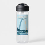 Gateway Arch Nationalpark Vintag Trinkflasche<br><div class="desc">Gateway Arch Vektorgrafik Design. Der Park liegt in St. Louis,  Missouri,  in der Nähe des Ausgangspunktes der Lewis und Clark Expedition.</div>
