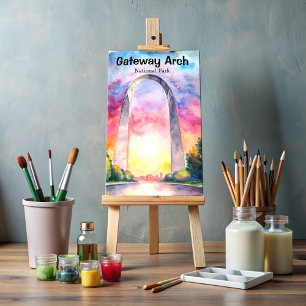 Gateway Arch Nationalpark Wasserfarbe Postkarte