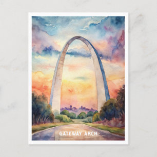 Gateway Arch Nationalpark Wasserfarbenmalerei Postkarte