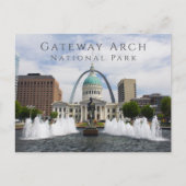 Gateway Arch, Old Courthouse, Runner, St. Louis Postkarte (Vorderseite)