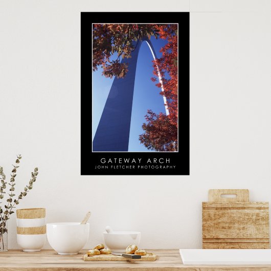 Gateway Arch Poster mit Grenzen (Küche)