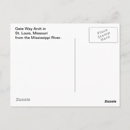 Gateway Arch Postkarte (Rückseite)