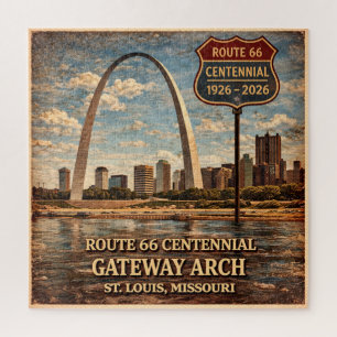 Gateway Arch Route 66 St Louis Familien-Spielabend Puzzle