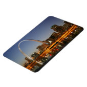 Gateway Arch St. Louis Mississippi bei Nacht Magnet (Linke Seite)