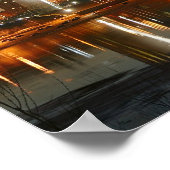 Gateway Arch St. Louis Mississippi bei Nacht Poster (Ecke)