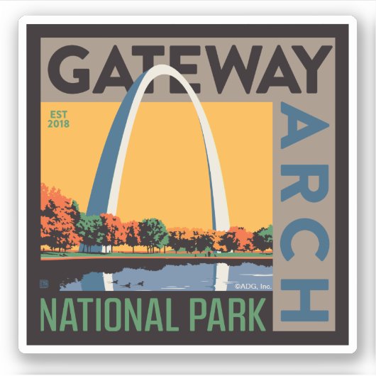 Gateway Arch | St. Louis, Missouri Aufkleber (Vorderseite)