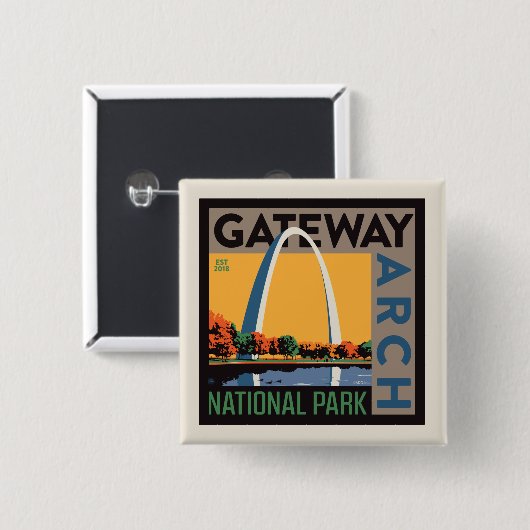 Gateway Arch | St. Louis, Missouri Button (Vorne & Hinten)
