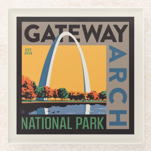 Gateway Arch | St. Louis, Missouri Glasuntersetzer (Vorderseite)