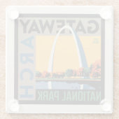 Gateway Arch | St. Louis, Missouri Glasuntersetzer (Rückseite)