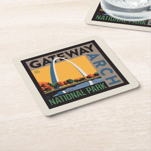 Gateway Arch | St. Louis, Missouri Rechteckiger Pappuntersetzer (angewinkelt)