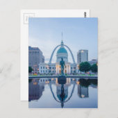 Gateway arch st.louis missouri skyline nachts postkarte (Vorne/Hinten)