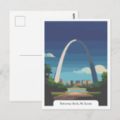 Gateway Arch, St. Louis, Missouri Travel Vintag Postkarte (Vorne/Hinten)