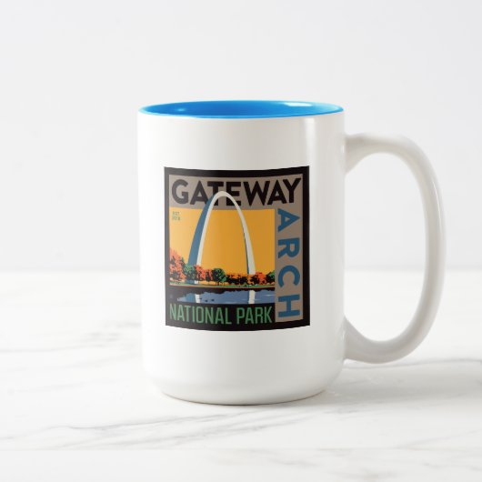 Gateway Arch | St. Louis, Missouri Zweifarbige Tasse (Rechts)