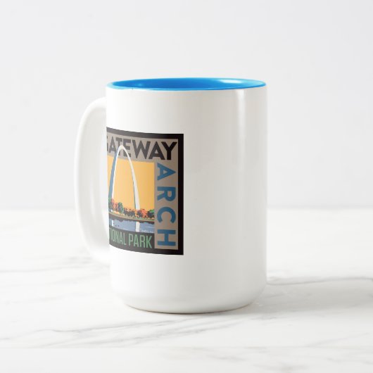 Gateway Arch | St. Louis, Missouri Zweifarbige Tasse (Vorderseite Links)