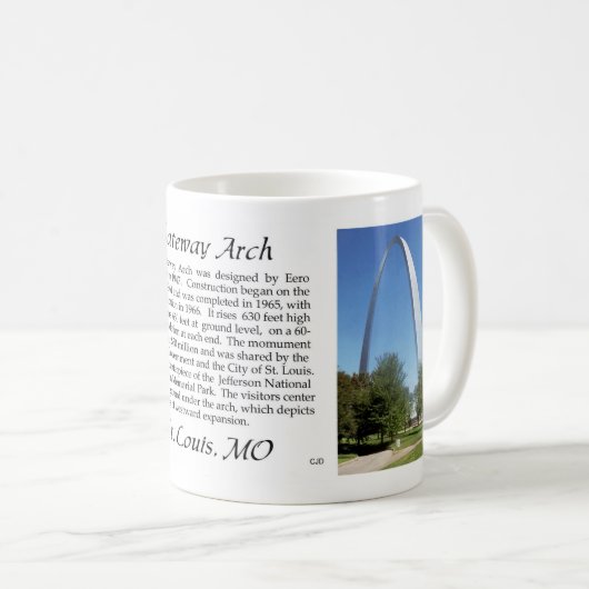 Gateway Arch-Tasse Kaffeetasse (VorderseiteRechts)