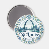 Gateway Arch USA Magnet (Vorderseite/Rückseite)