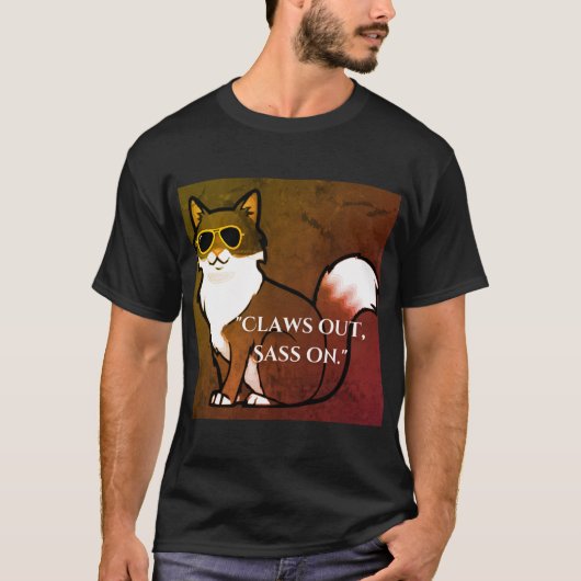 "Gateway Cat - Claws out sass On" T-Shirt (Vorderseite)