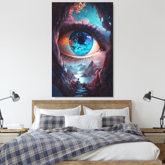 Gateway of perception  leinwanddruck (Insitu (Schlafzimmer))