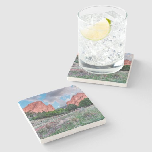 Gateway Rocks Garden of the Gods Stone Untersetzer (Seitenansicht)