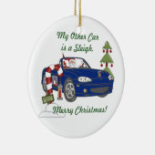 Gateway-Santa's Sleigh-Blue Keramikornament (Rechts)