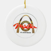 Gateway-Santa's Sleigh-Blue Keramikornament (Hinten)