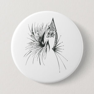 Gateway Schwarz Weiß Abstrakt Tribal Tattoo Kunst Button